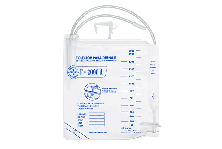 BOLSA COLECTORA DE ORINA FORLANO F-2000A CAMA C/DESAG x 2000 ml