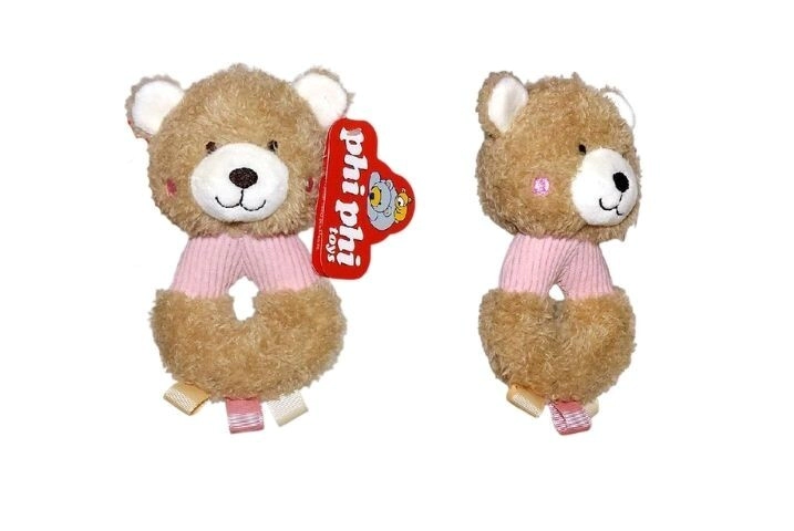 PHI SONAJERO DE AGARRE OSO ROSA de 15 cm (6312)
